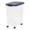 IRIS USA WeatherPro Airtight Pet Food Storage Container, Navy